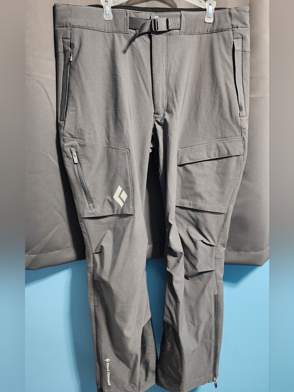 Men’s Black Diamond Dawn Patrol Softshell Pants Gray Size XL RECCO